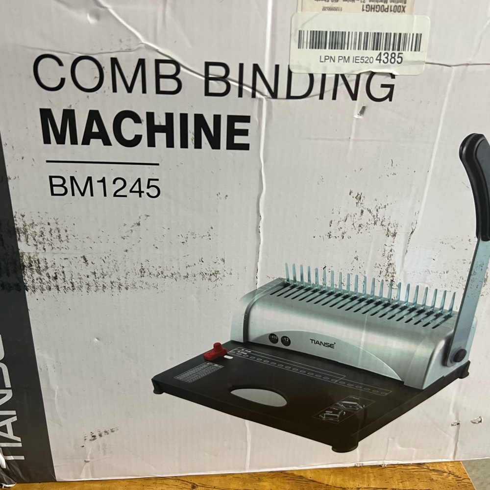 White and Black Comb Binding Machine BM1245